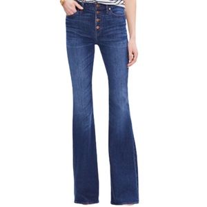 Madewell Flea Market Flare Button Front Jeans